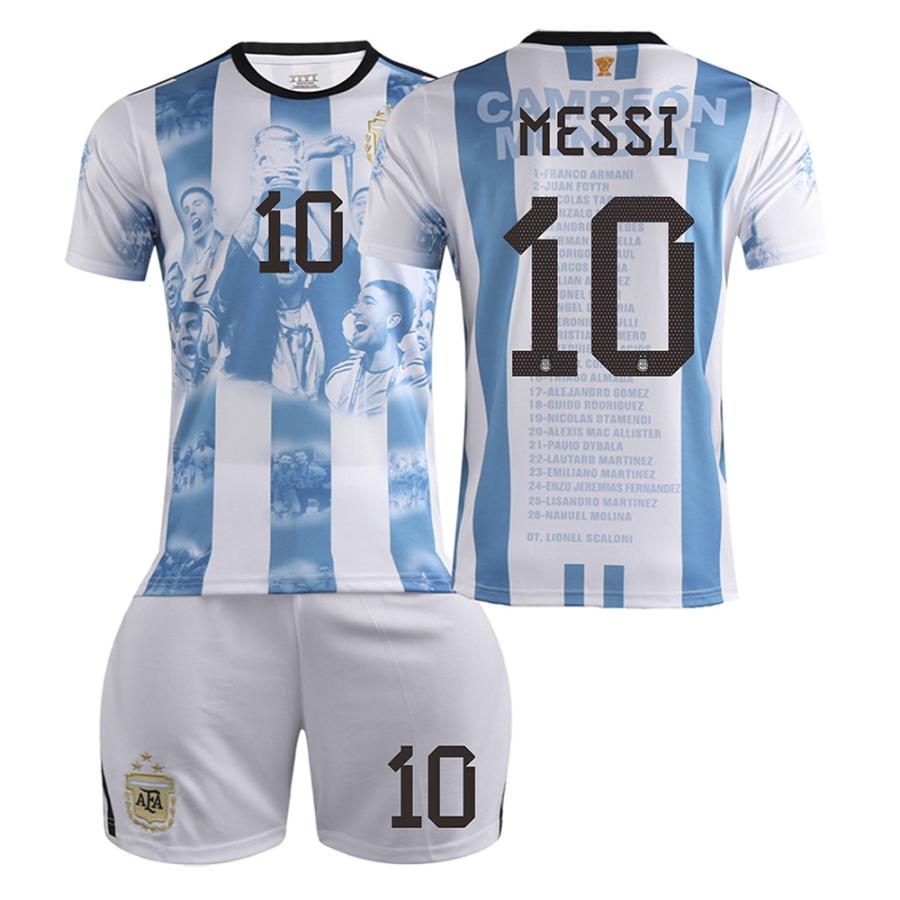 アルゼンチン代表 2022年ワールドカップ優勝 ホーム リオネル・メッシ 3星 サッカーユニフォーム アンヘル・ディ・マリア ワールドカップ優勝記念｜east-st｜02