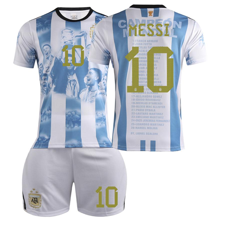 アルゼンチン代表 2022年ワールドカップ優勝 ホーム リオネル・メッシ 3星 サッカーユニフォーム アンヘル・ディ・マリア ワールドカップ優勝記念｜east-st｜03