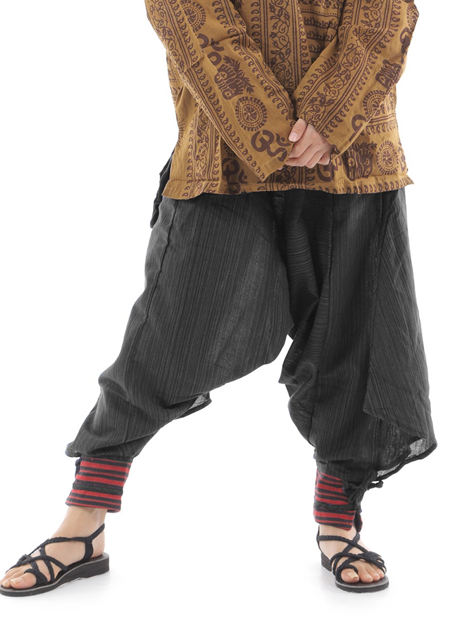 民族衣装 アラジンパンツ サルエルパンツ ナガ族刺繍 レディース