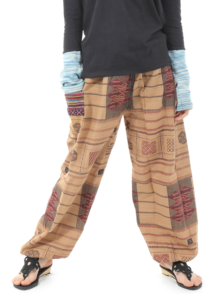 ゲリコットン 民族衣装 サルエルパンツ テーパード アラジンパンツメンズ レディース 大きいサイズ
