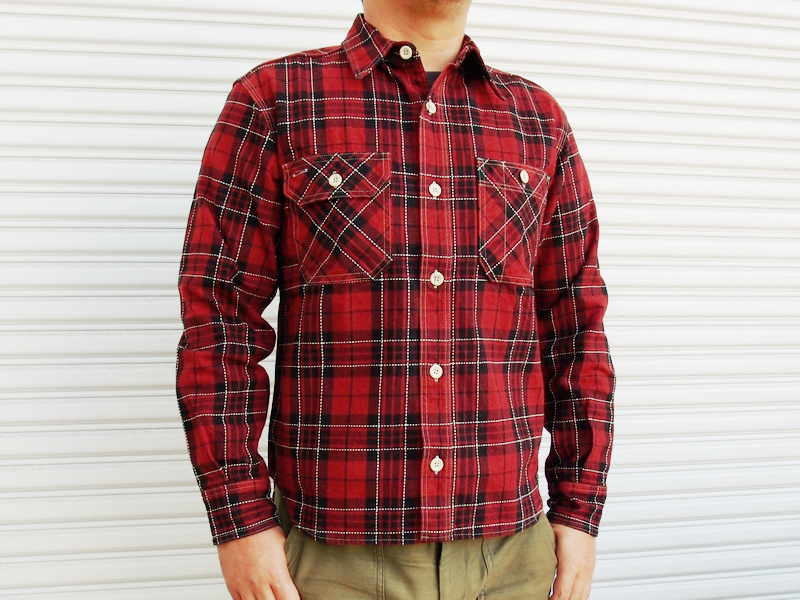 桃太郎ジーンズ　ネルシャツ 桃太郎ジーンズ 'Classic Fit'オリジナルチェックシャツ