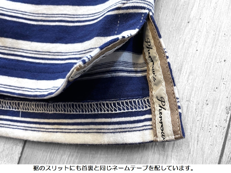 Pherrow's フェローズ ボーダーポロシャツ EASY NAVY 23S-PPS2