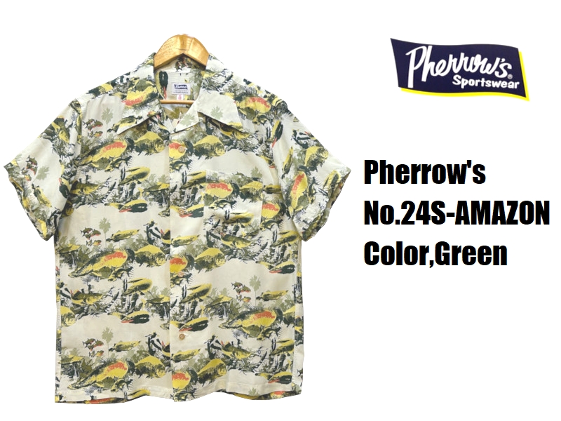 定価¥24200 pherrow's フェローズ アロハシャツ サイズXL 美品 Pherrow's フェローズ アロハシャツ 25S-HAWAIIAN NAVY レーヨン