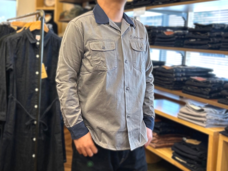 Pherrow's（フェローズ） 'MendotaOilCompany'ツートンワークシャツ