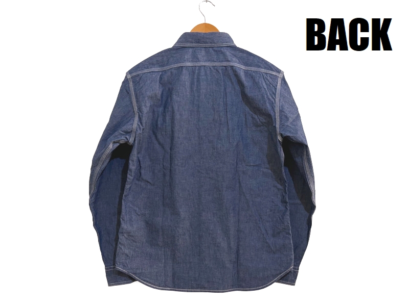 UES（ウエス） 6ozトリプルステッチシャンブレーシャツ UES EASY NAVY