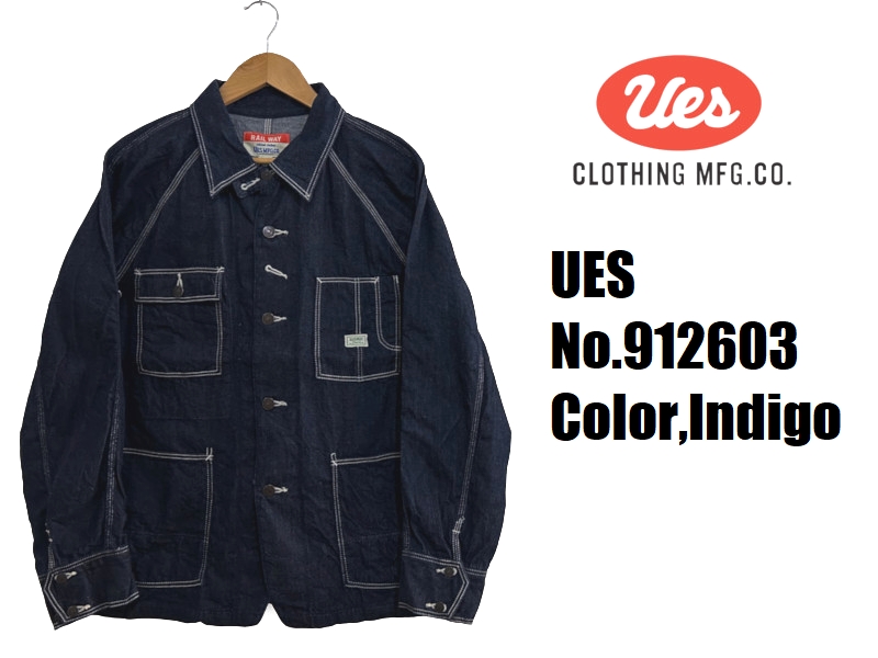 UES（ウエス） デニムレイルロードジャケット UES EASY NAVY 912603