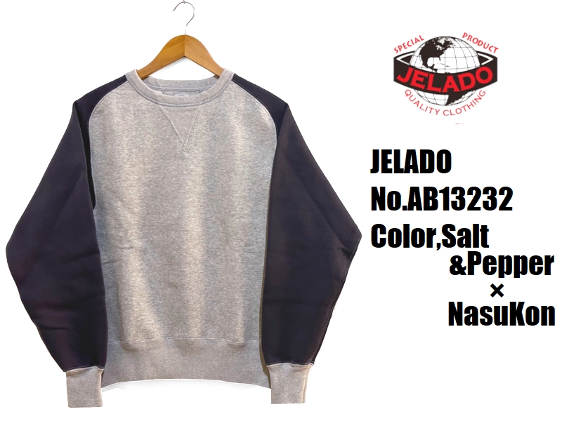 JELADO（ジェラード） 'Champs'2トーンクルーネックスウェット JELADO