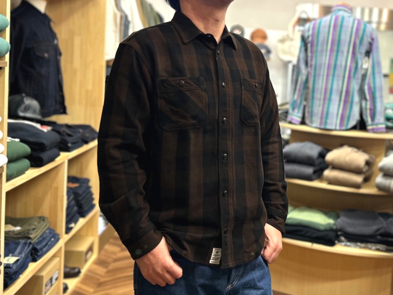 桃太郎ジーンズ 美品 ブロック チェック ウール ダブルジップ ジャケット 中綿 mmls6002-12.jpg