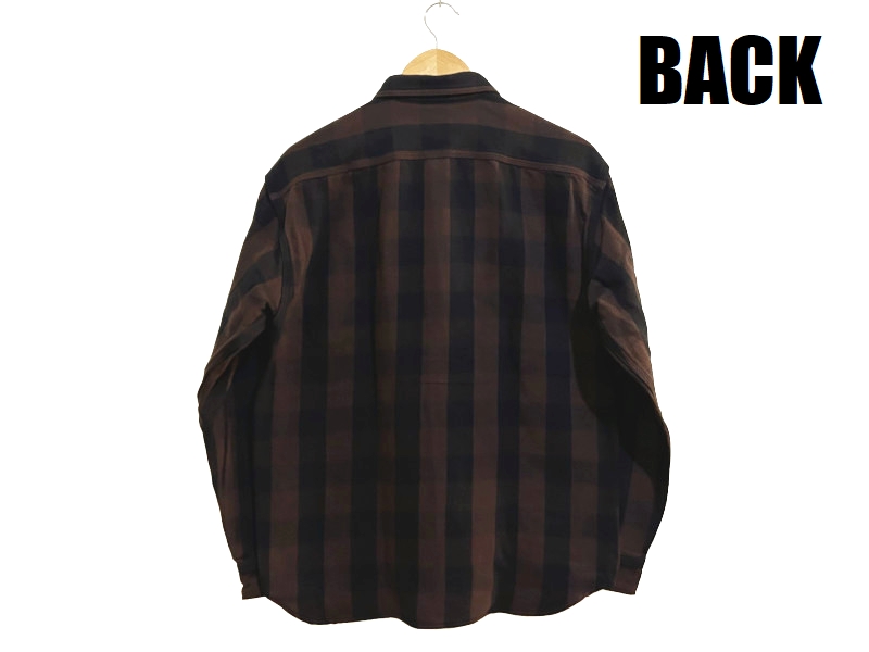 桃太郎ジーンズ バッファローチェック ネルシャツ 42 XL ブラック イエロー mmls6002-3.jpg