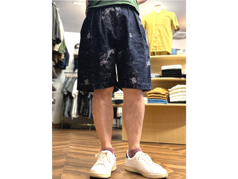 桃太郎ジーンズ（MOMOTARO JEANS） ジャガードワイドショーツ MOMOTARO