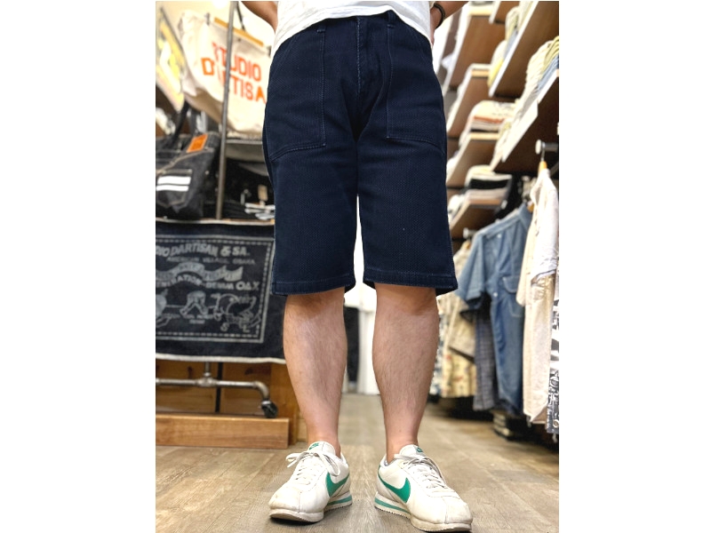 児島ジーンズ 刺し子ベイカーショーツ KOJIMA GENES EASY NAVY RNB
