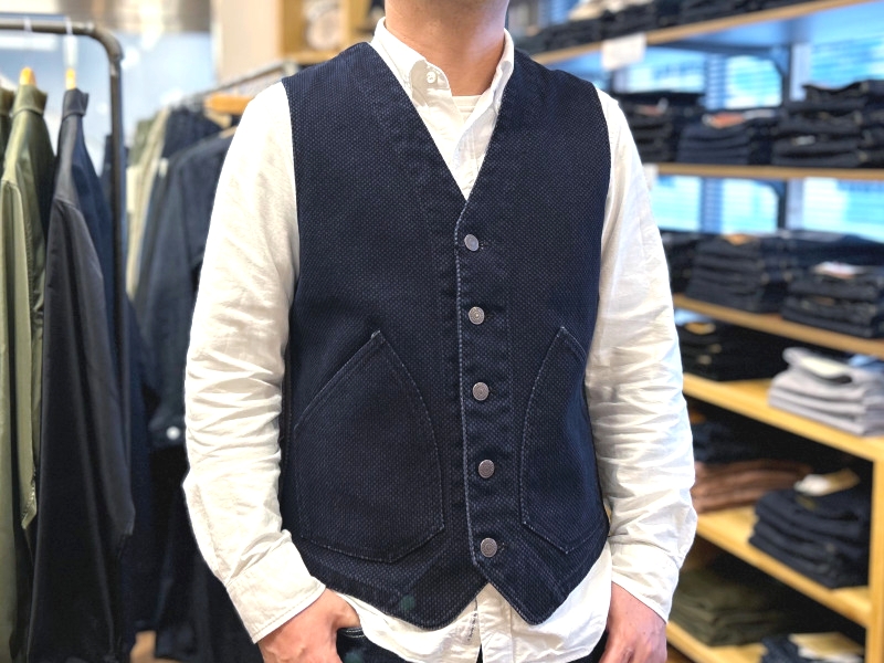 児島ジーンズ ワークベスト KOJIMA GENES EASY NAVY RNB-5057