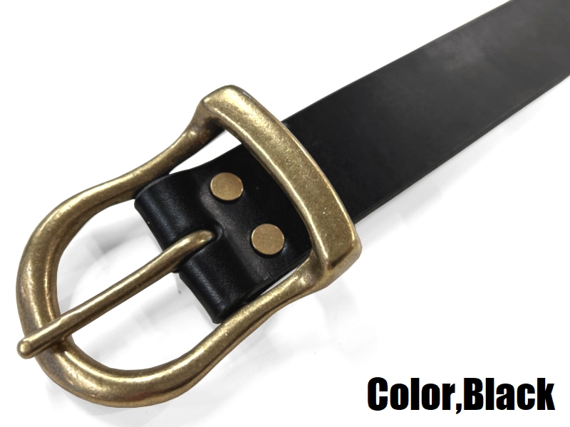 ビッグジョン '5mm'姫路レザーベルト BIG JOHN VBLT02 EASY NAVY 国産