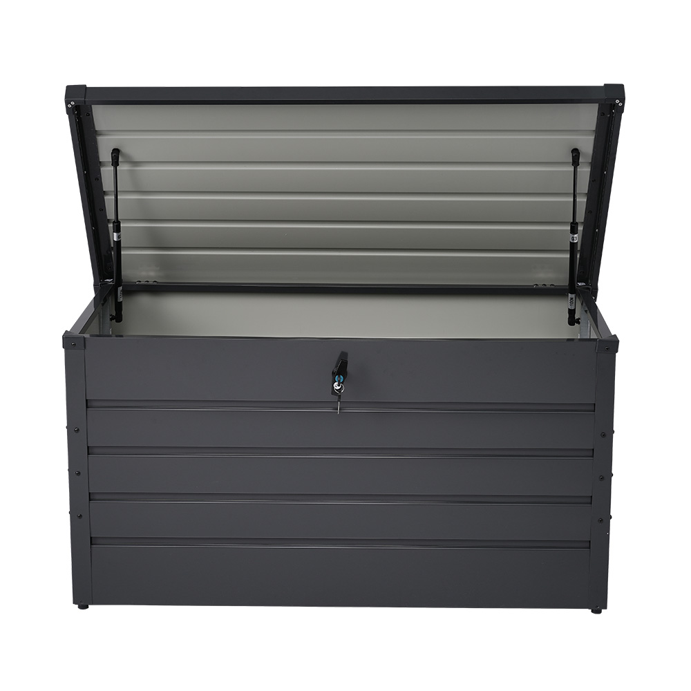 現品引取　完成品　鍵付き物置　収納ボックス 350L 屋外用 現品引取 完成品 鍵付き物置 収納ボックス 350L 屋外用