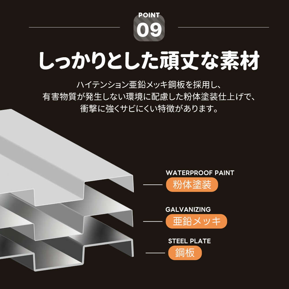 【新品特価】【即納\u00261年品質保証】可動棚\u0026すべり出し窓付き 物置 屋外 スチール 倉庫 床材補強フレーム付き 戸外収納庫 194cm*162cm*184cm 物置きの画像
