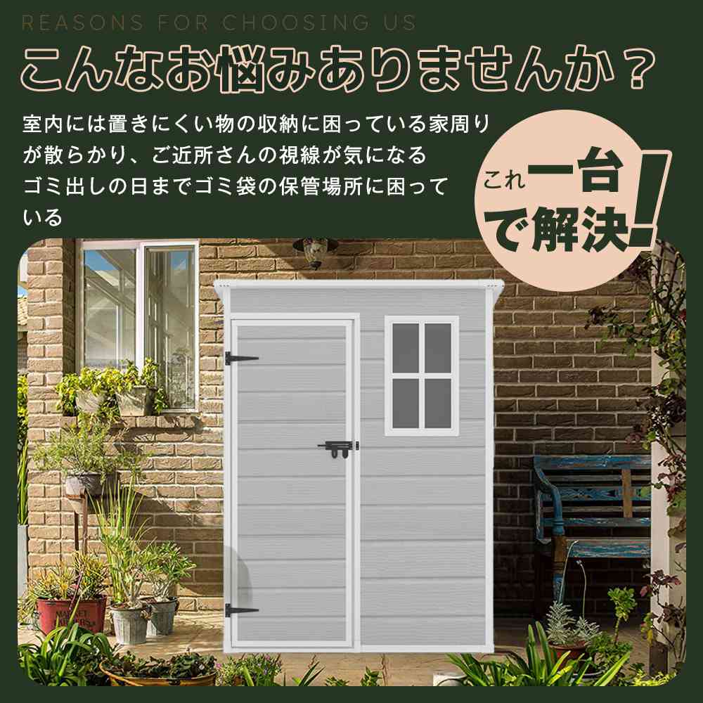 即納】【1年品質保証】物置 樹脂製物置 屋外 大型 倉庫 大型物置 戸外