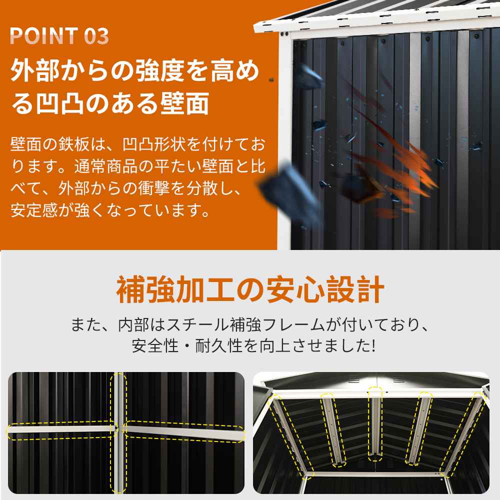 即納】【1年品質保証】物置 物置き 倉庫 大型物置 収納庫 屋外物置