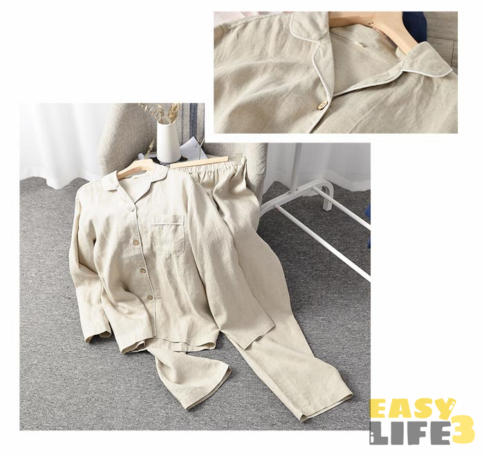 パジャマ ペアパジャマ リネン 上下セット M-2XLsize 麻 24zm159 パジャマ ペアパジャマ リネン メンズ レディース 上下セット M
