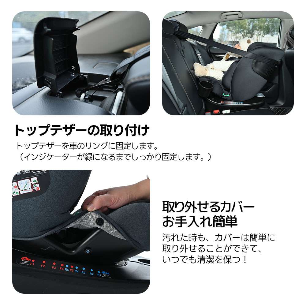 即納】【トップテザー】チャイルドシート 新生児 ISOFIX 0歳〜12歳 360度回転式 40〜150cm ジュニアシート 調節可能 車 洗える  キャノピー付き ベビーシート : Easy life3 - 通販 - Yahoo!ショッピング