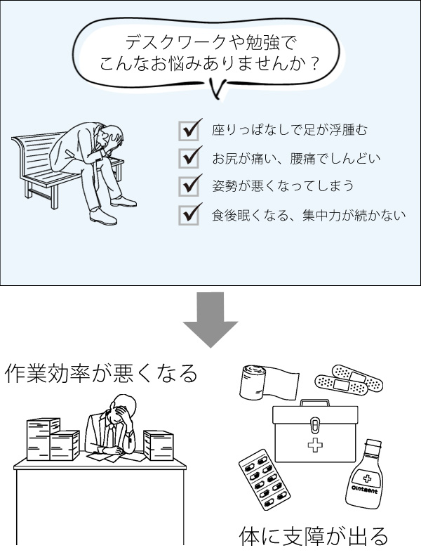 デスクワークのお悩み