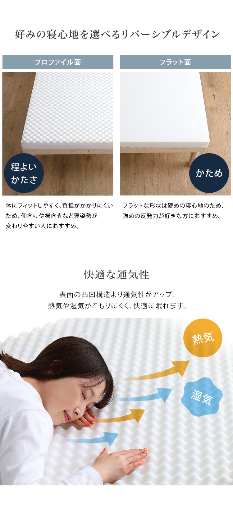 高反発プロファイルウレタンマットレス【Beleza10-ベレーザ・テン