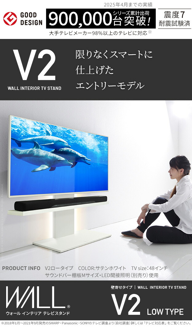 EQUALS（イコールズ） テレビ台 WALLインテリアテレビスタンドV2 ロー