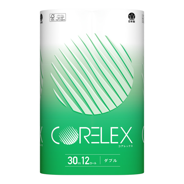 コアレックス トイレットペーパー ダブル 96ロール 30m 12ロール×8