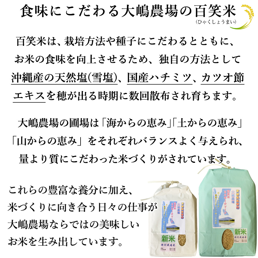 新米 沖縄の雪塩 国産ハチミツ散布 大嶋農場 百笑米 10kg 特別栽培米 ミルキークイーン 茨城県 新米 お米 玄米 10キロ 令和6年度 分付き  精米 3分 5分 7分 白米 : ikg-mlk-2o-ibr-10 : エバラボ8 - 通販 - Yahoo!ショッピング