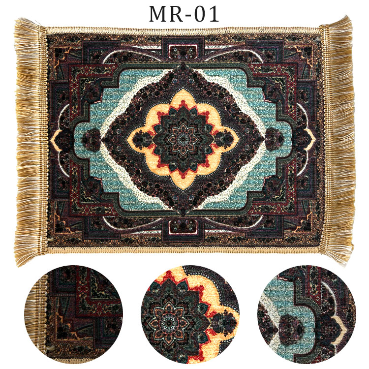 絨毯　トルコ製　『一点限定』 トルコ製 ミニ絨毯 トルコ絨毯柄 約27cmx22cm 伝統柄トルコ雑貨 敷物