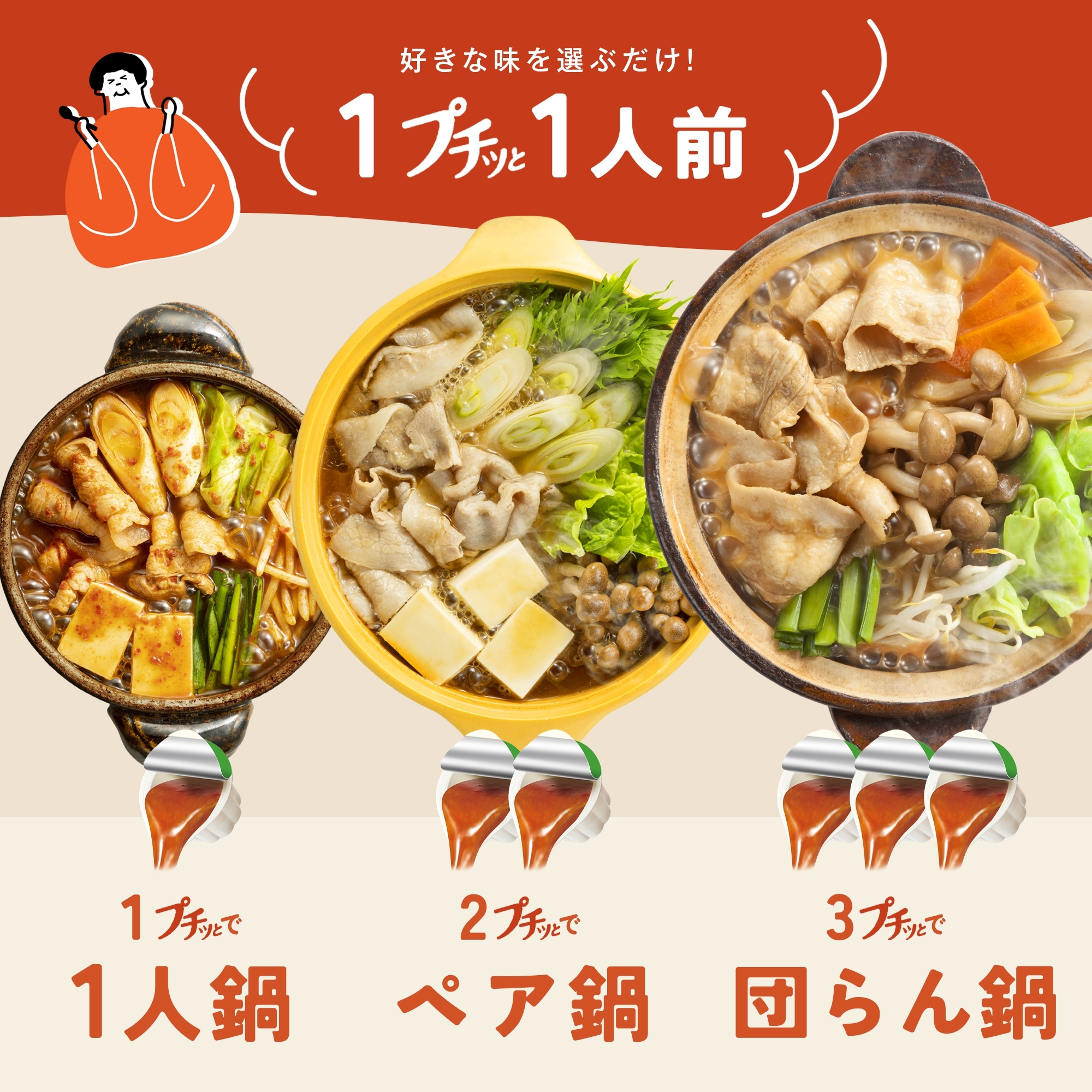 プチッと鍋 ちゃんこ鍋 138g(23g×6個) 調味料 鍋 鍋の素 鍋つゆ 鍋スープ ぷちっと鍋 プチっと鍋 本格 手作り 関連画像2