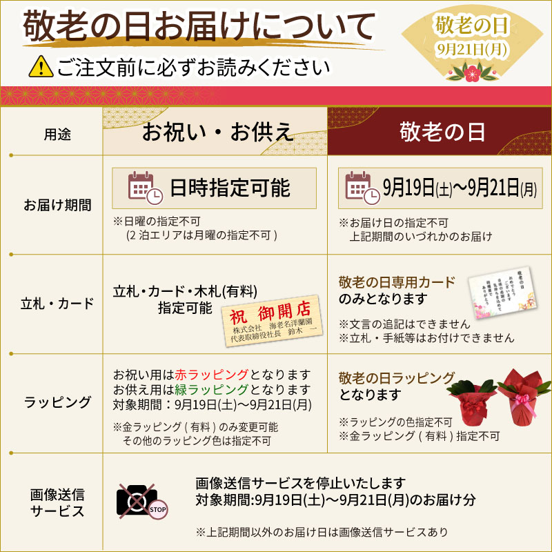 敬老お届け