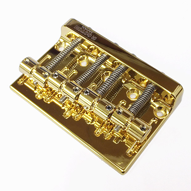 GOTOH ゴトー ベース ブリッジ 201B-4 G(ゴールド) 4弦用 : EbiSound
