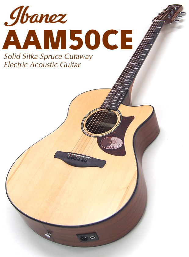Ibanez（アイバニーズ） AAM50CE OPN 初心者 入門 17点セット エレアコ