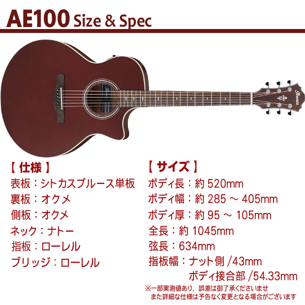 Ibanez AE110EDVS1201 アコースティックベース コストパフォーマンスは抜群!? エレアコベース”Ibanez AEB10E