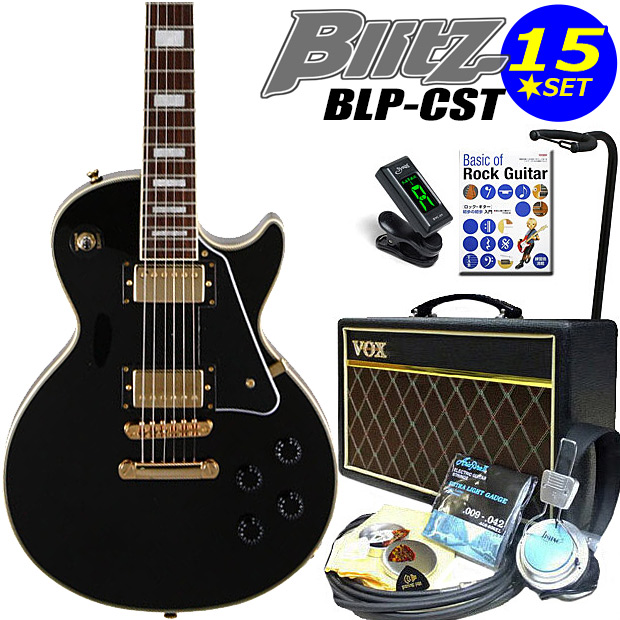 ARIA（楽器） エレキギター 初心者セット BLP-CST/BK VOXアンプ