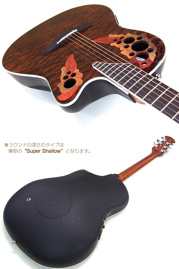16日まで価格！日本製 極虎Apple ACW-4BS/エレアコ Ovation（オベーション） CE48P TGE (Tiger Eye Brown) タイガーアイ