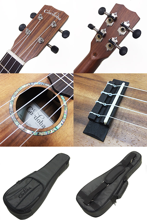 Cordoba コルドバ ウクレレ 28C コンサート チューナー付き ハワイアン
