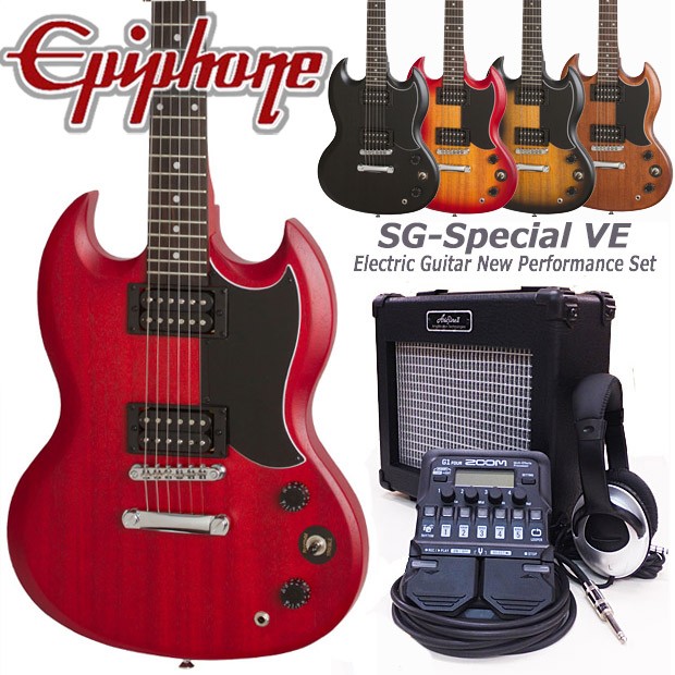 Epiphone エピフォン SG Special VE (Satin E1) SGスペシャル エレキギター 初心者セット18点 ZOOM  G1Four付き : epi-sgsplve16 : EbiSound ギターとウクレレのセット専門店 - 通販 - Yahoo!ショッピング