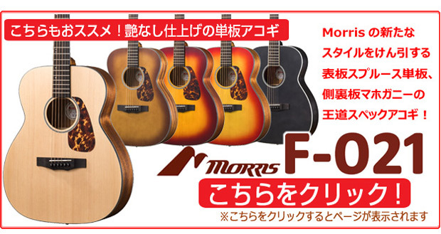 モーリス アコースティックギター MORRIS F-011/M-011 アコギ 初心者 12点 セット :f-012set:EbiSound ギターとウクレレのセット専門店  通販 