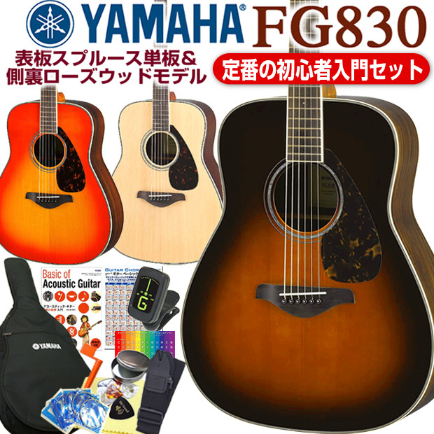 ヤマハ アコースティックギター YAMAHA FG830 アコギ 初心者 13点