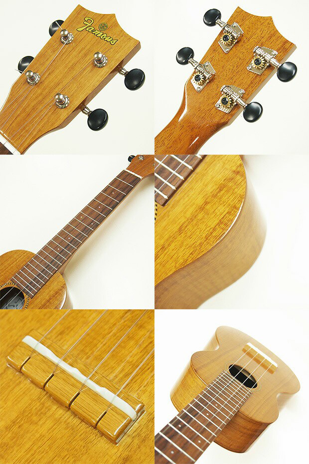 Famous フェイマス ウクレレ FLS-2G ソプラノ ロングネック チューナー