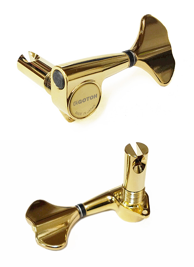 GOTOH GB2ベース用ペグ マシンヘッド ゴールド 4個セット　未使用 ゴトー ベース ペグ GOTOH GB707 G(ゴールド) 4弦 両側L2R2(右2・左2