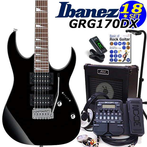 Ibanez アイバニーズ GRG170DX BKN エレキギター 初心者セット18点 ZOOM G1XFour付き :  grg170dx16x-bkn : EbiSound ギターとウクレレのセット専門店 - 通販 - Yahoo!ショッピング