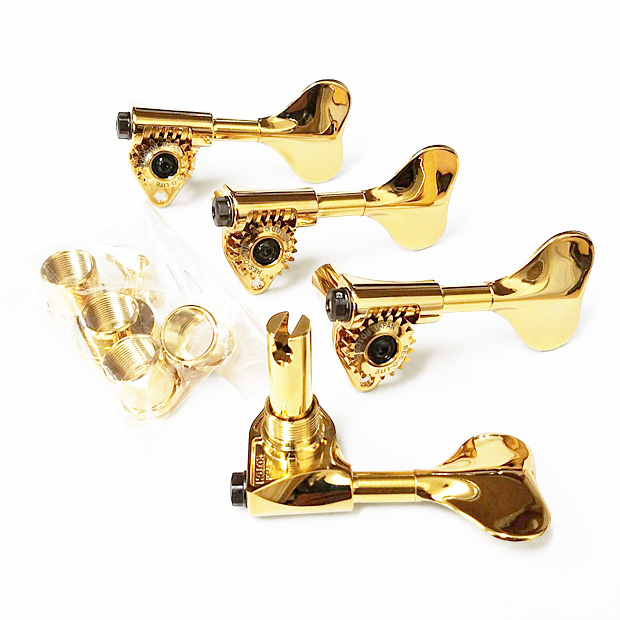 GOTOH GB2ベース用ペグ マシンヘッド ゴールド 4個セット　未使用 GOTOH GRL510M-9 G(ゴールド) ゴトー ベース ペグ L4 片側4連 RES-O