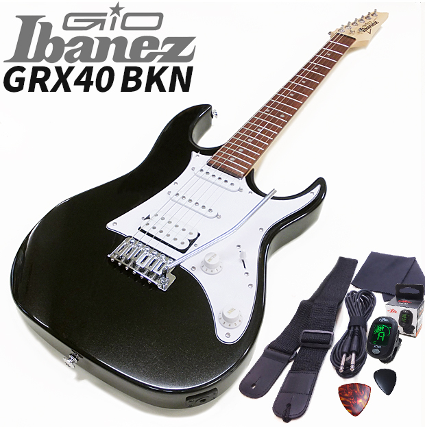 Gio Ibanez GRX40 BKN アイバニーズ エレキギター アクセサリーセット