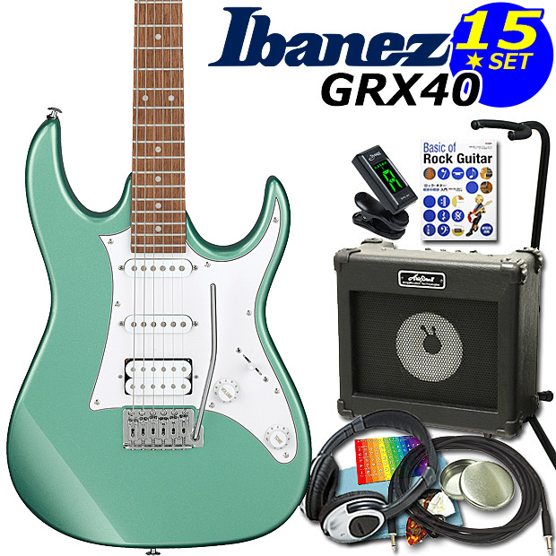 GIo Ibanez アイバニーズ GRX40 MGN エレキギター 初心者セット15点