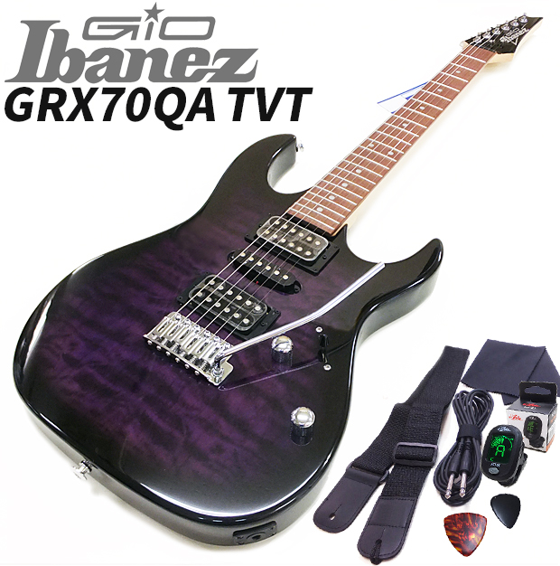Gio Ibanez GRX70QA TVT アイバニーズ エレキギター アクセサリーセット付き