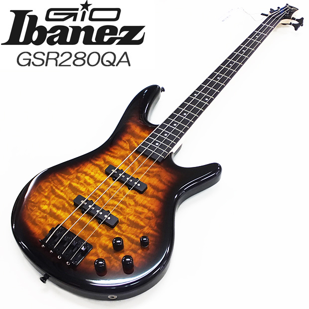 Gio Ibanez GSR280QA-TYS アイバニーズ 4弦エレキベース : gsr280qa 