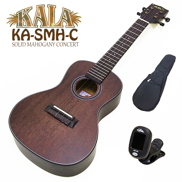 KALA カラ ウクレレ KA-SMH-C コンサート マホガニー単板 チューナー付