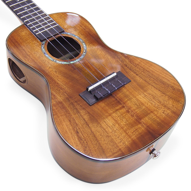 【総単板】Myronのアカシアコア材エレキ・コンサートウクレレ【ukulele】 総単板】Myronのアカシアコア材エレキ・コンサートウクレレ